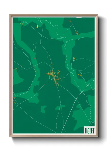 Une affiche de carte sur Liglet