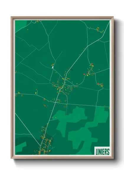 Une affiche de carte sur Liniers