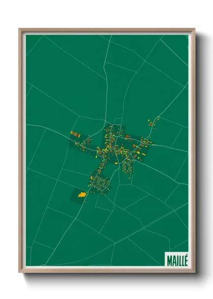 Une affiche de carte sur Maillé