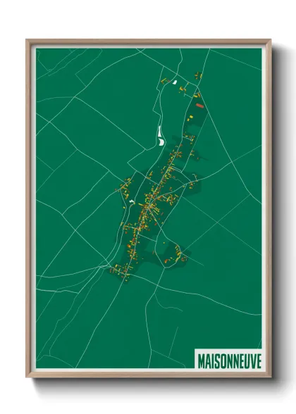 Une affiche de carte sur Maisonneuve