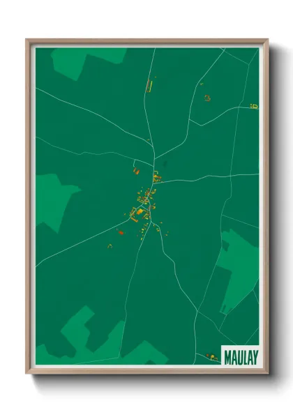 Une affiche de carte sur Maulay