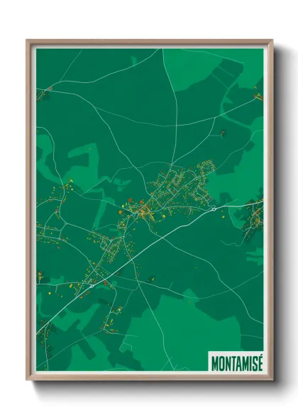 Une affiche de carte sur Montamisé