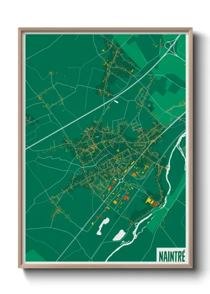 Une affiche de carte sur Naintré