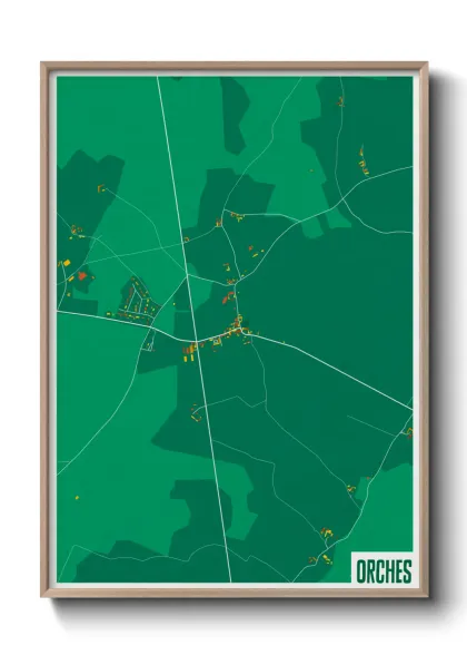 Une affiche de carte sur Orches
