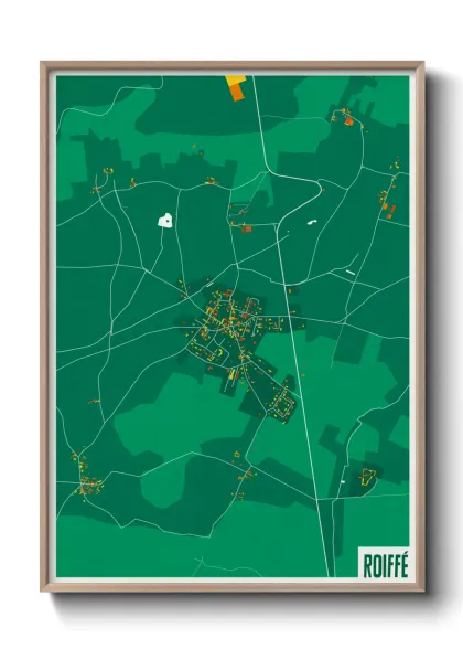 Une affiche de carte sur Roiffé