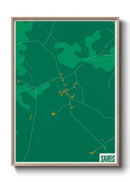 Une affiche de carte sur Saires