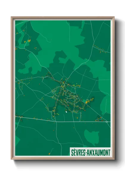 Une affiche de carte sur Sèvres-Anxaumont