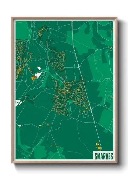 Une affiche de carte sur Smarves
