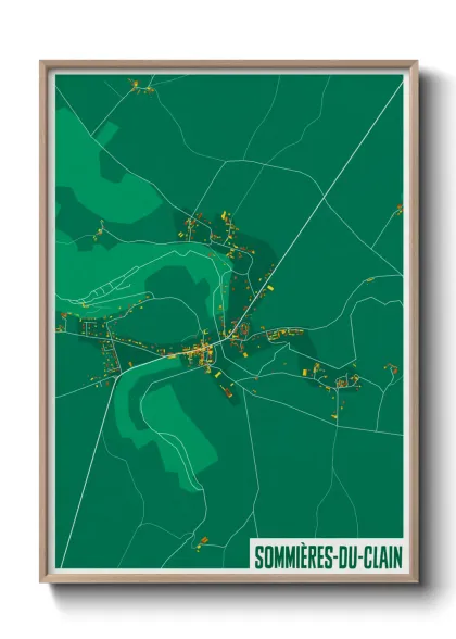 Une affiche de carte sur Sommières-du-Clain