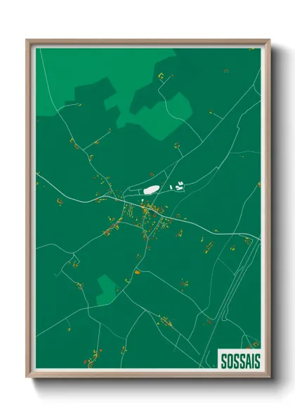 Une affiche de carte sur Sossais
