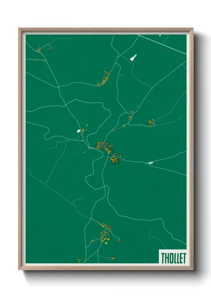 Une affiche de carte sur Thollet