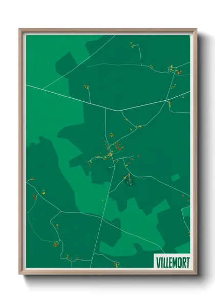 Une affiche de carte sur Villemort
