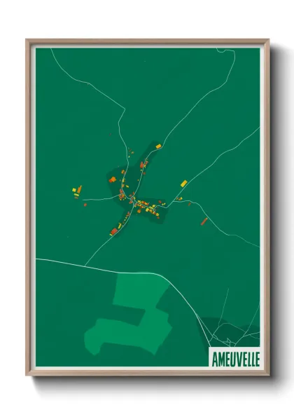 Une affiche de carte sur Ameuvelle