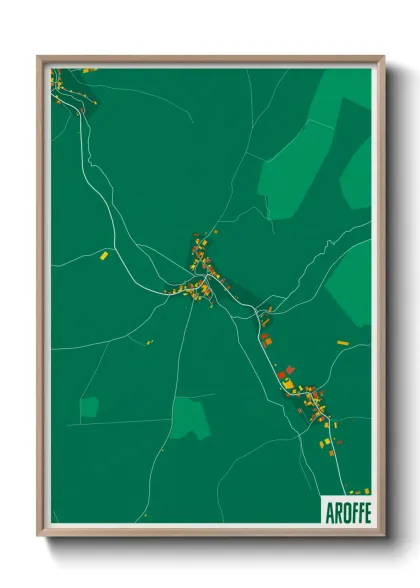 Une affiche de carte sur Aroffe