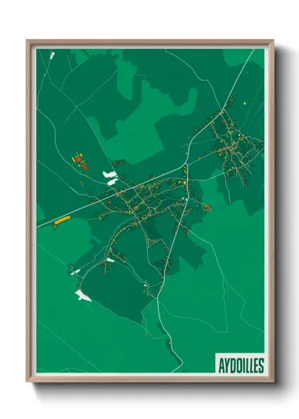 Une affiche de carte sur Aydoilles