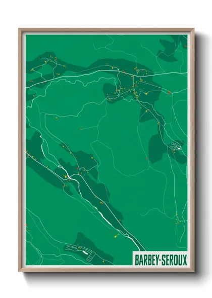 Une affiche de carte sur Barbey-Seroux
