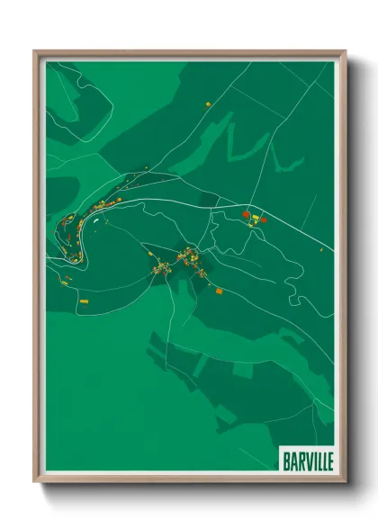 Une affiche de carte sur Barville