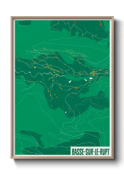 Une affiche de carte sur Basse-sur-le-Rupt