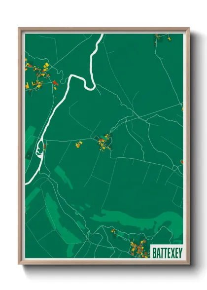 Une affiche de carte sur Battexey