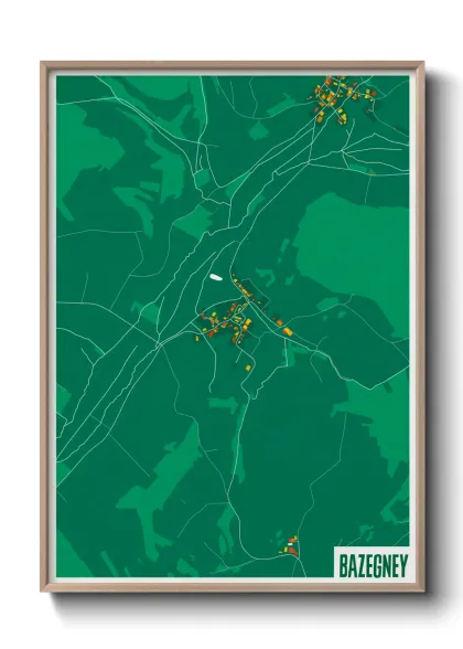 Une affiche de carte sur Bazegney