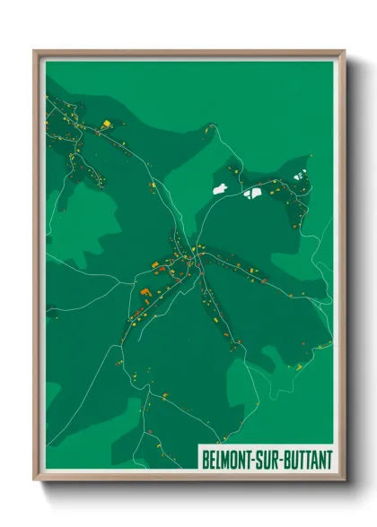 Une affiche de carte sur Belmont-sur-Buttant