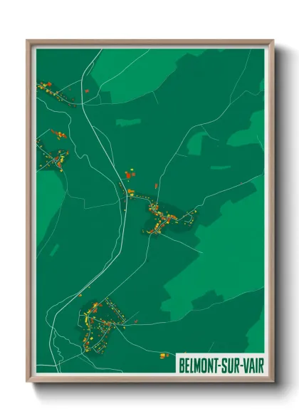 Une affiche de carte sur Belmont-sur-Vair
