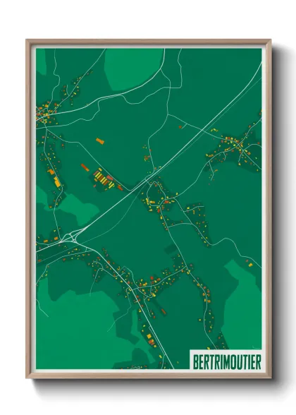 Une affiche de carte sur Bertrimoutier