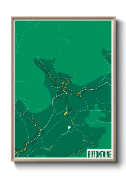 Une affiche de carte sur Biffontaine