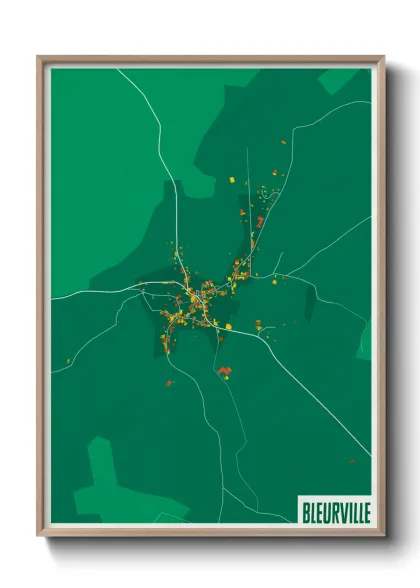 Une affiche de carte sur Bleurville