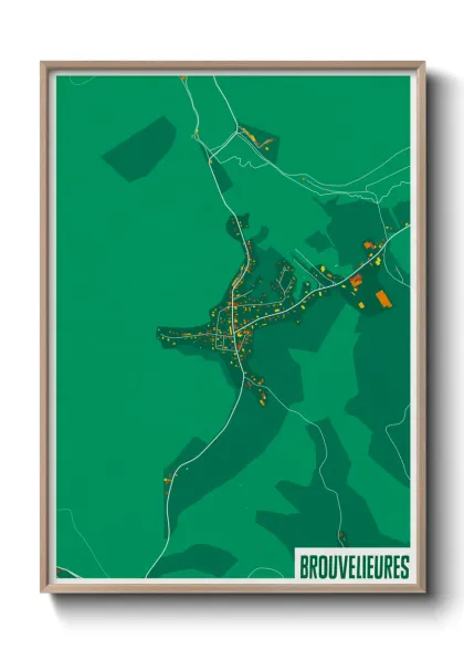 Une affiche de carte sur Brouvelieures