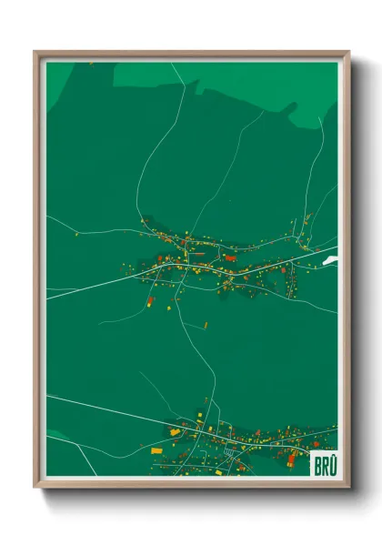 Une affiche de carte sur Brû