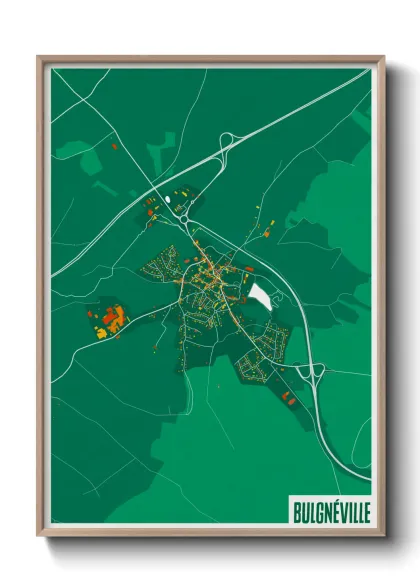 Une affiche de carte sur Bulgnéville
