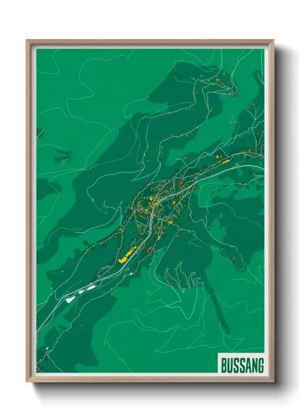 Une affiche de carte sur Bussang