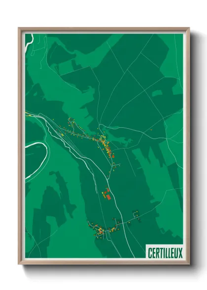Une affiche de carte sur Certilleux