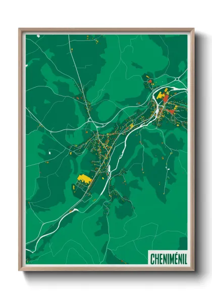 Une affiche de carte sur Cheniménil