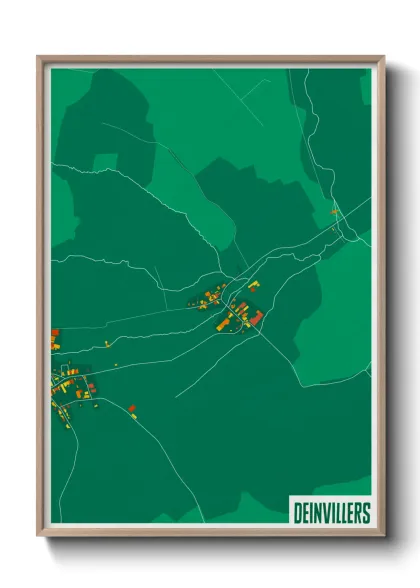 Une affiche de carte sur Deinvillers