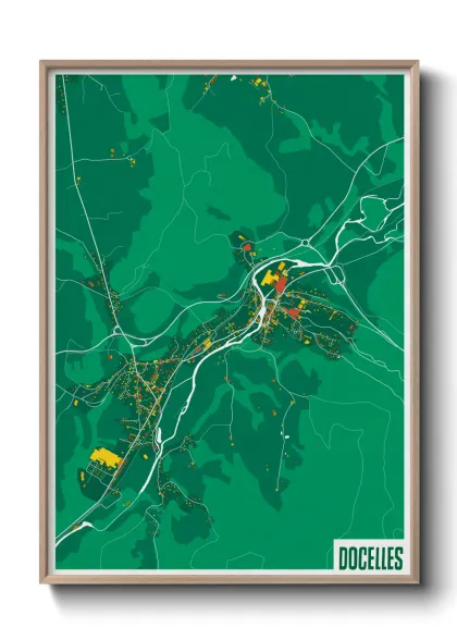 Une affiche de carte sur Docelles