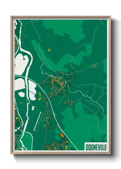 Une affiche de carte sur Dogneville