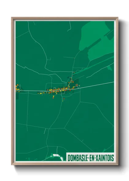 Une affiche de carte sur Dombasle-en-Xaintois