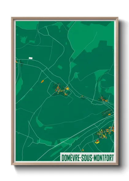 Une affiche de carte sur Domèvre-sous-Montfort