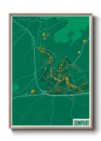 Une affiche de carte sur Dompaire