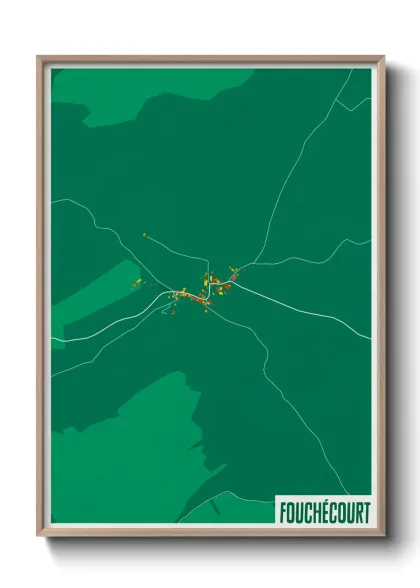 Une affiche de carte sur Fouchécourt