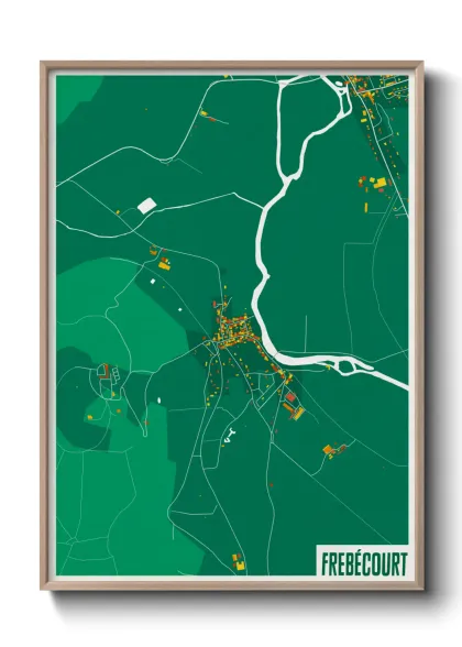Une affiche de carte sur Frebécourt