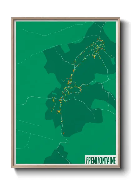 Une affiche de carte sur Fremifontaine
