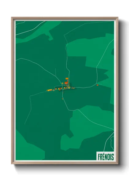 Une affiche de carte sur Frénois