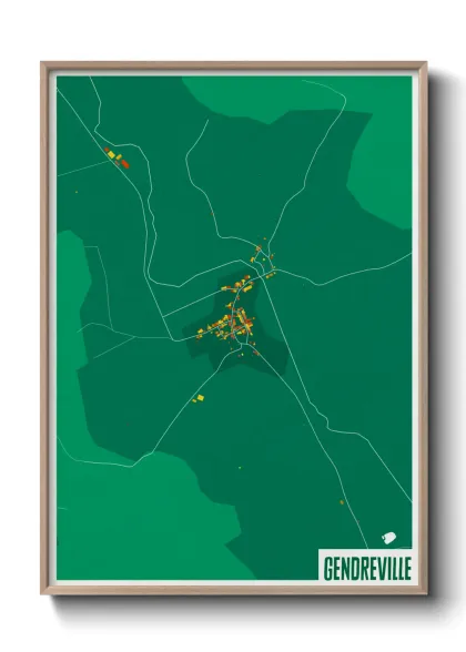 Une affiche de carte sur Gendreville