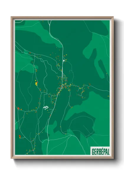 Une affiche de carte sur Gerbépal