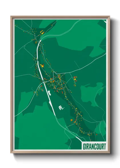 Une affiche de carte sur Girancourt