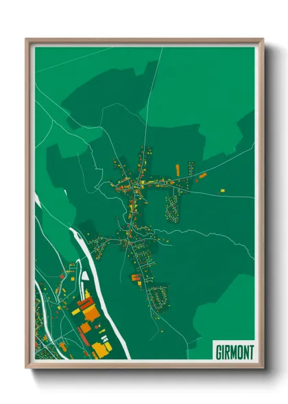 Une affiche de carte sur Girmont