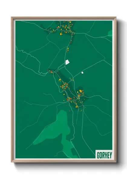 Une affiche de carte sur Gorhey
